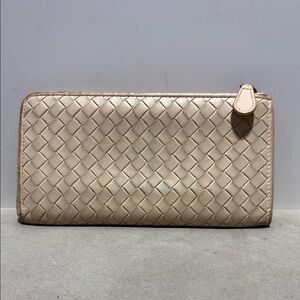 Bottega Veneta Pink woven Leather Wallet